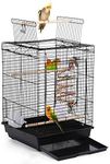 Yaheetech Open Play Top Travel Bird Cage for Conure Sun Parakeet Green Cheek Conure Lovebird Budgie Finch Canary, Small-Size Travel Portable