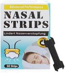 Nasal Strips for Sleeping - Anti-Snore Nose Strips to Improve Airflow - 50pcs (Black)