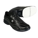 ELITE Bowling Shoes, High Performance, Right Hand Only, interchangable slide soles and heels included, Black/Carbon, 6.5 UK