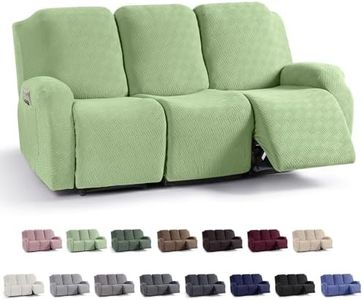 KinCam Recliner Sofa Covers, Stretch Reclining Cover, Light Green