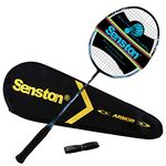 Senston N90 Badminton Racket, Badminton Racket Carbon-Fiber Badminton Racquet, Single Professional Badminton Racket with Grip