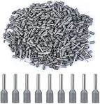 500 Pieces Wire Ferrules Terminals Kit 20 AWG Insulated Cord Pin End Terminal Wire Connectors,Grey