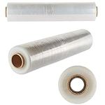 Pallet Stretch Shrink Wrap Film - 400 mm x 250 m 34 micron - Heavy Duty Clear Strong Cling Packaging Parcel Wrapping Roll - for Industrial and Moving House pack of 1