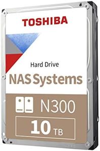 Toshiba N300 10TB NAS 3.5-Inch Internal Hard Drive - CMR SATA 6 Gb/s 7200 RPM 512 MB Cache - HDWG71AXZSTA