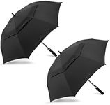 ZOMAKE Golf Umbrella 68/62/54/51 Inch 2 Pack Large Umbrellas Waterproof Windproof Double Canopy, Automatic Open Umbrellas