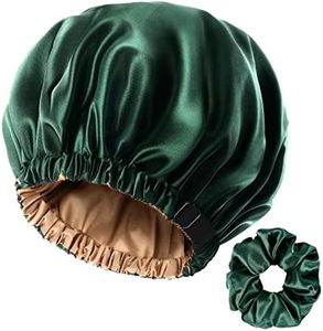 YANIBEST Double Layer Satin Bonnet Silk Bonnet Adjustable Hair Bonnet for Sleeping Hair Bonnets for Women Curly Natural Hair