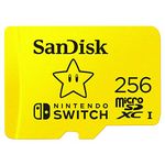 SanDisk 256GB microSDXC card for Nintendo Switch consoles, Super Mario Superstar edition, up to 100 MB/s, Nintendo gaming storage, Nintendo Licensed Product, UHS-I, Class 10, U3,