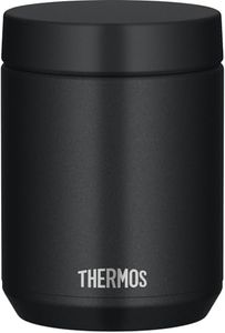 (Dishwasher Safe Model) Thermos Vacuum Insulated Soup Jar, 16.9 fl oz (500 ml), Black, All Parts Dishwasher Safe, Hot and Cold Cleaning, Easy to Clean, Round Mouth Design, Standard Model JED-500 BK