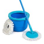 SPONTEX Full Action System X'tra Spin Mop and Bucket Set with Rotating Spin Dryer for Optimal Automatic Wring – Compact Kit – 1 Kit