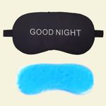 Jenna™ Print Cute Sleeping Eye Shade Mask Cover for Insomnia, Meditation, Puffy Eyes and Dark Circles With Gel (Color-Blue)