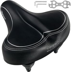 Bikeroo Oversized Bike Seat - Compatible with Peloton, Exercise or Road Bikes - Bicycle Saddle Replacement with Wide Cushion for Men & Womens Comfort