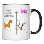 YouNique Designs Unicorn Nursing Clinical Instructor Mug, 11 Ounces, Best Clinical Instructor Coffee Mug, Gifts for Clinical Instructor (Black Handle)
