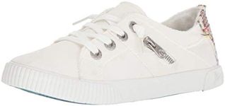 Blowfish Women s Fruit Sneaker, White Smoked Oz Canvas, 8 US