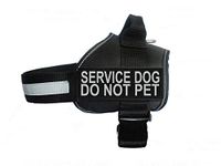 Doggie Stylz Service Dog Harness Vest Comes with 2 Reflective Service Dog DO NOT PET Removable Patches. Please Measure Dog Before Ordering (Girth 24-31", Black)