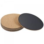 sourcing map Cork Plant Mat 6 Inch Round Plastic Absorbent Waterproof Coaster Pad for Home Garden Pot, Pack of 6