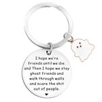 Jeffdad Funny Keychain, Friendship Keychain Best Friend Keychain Unique Friendship Gift Birthday Gift for Friends Sister Best Friend Gift (white)