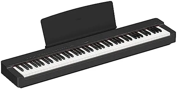 Yamaha P225B, 88-Key Weighted Action Digital Piano with Power Supply and Sustain Pedal, Black (P225B)