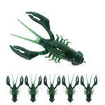 Crawfish Lures for Bass Fishing, Pre-Rigged Soft Fishing Lures, Amazing Bass Fishing Gifts for Men, 3inch, 5/8oz, 5Pcs-Water Melon