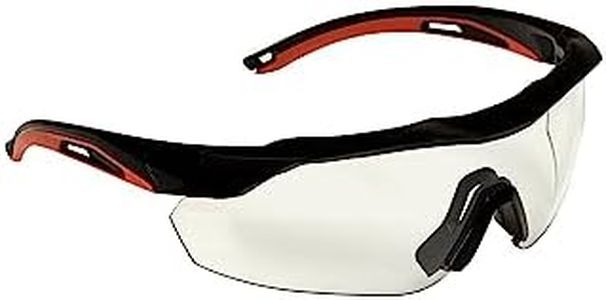 3M 47090-WZ4 Safety Eyewear, Aerodynamic Design, Black w/Red Accent Frame, Clear Lens, Anti-Fog