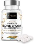 Pure Bone Broth Collagen Supplement Capsules Grass Fed Advanced Blend of Multi Collagen | Bone Broth Powder Pills for Bones, Hair, Skin, Nails, & Joints for Women & Men by K GEN