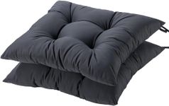 Garden Chair Cushions,Chair Pads,Seat Pads for Dining Chairs,Cover Indoor Outdoor Seat Pad Cushions,for Your Living Room, Patio,Car,and More (Pack of 2) (18 x 18 inch, Black)
