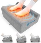 Comfier [2026] Under Desk Foot Rest at Work with Graphene Fast Heat Cloth,Ergonomic Heated Foot Stand, 2 Heights & 3 heat & 3 Vibration,Heel Support for Back,Leg Pain Relief,Office Home,Gift Men,Women