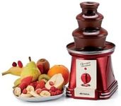 Ariete 2962 Party Time Chocolate Fountain, Vintage Style, Ideal for Fruits, Marshmallows, Biscuits & more, Stainless Steel, Red