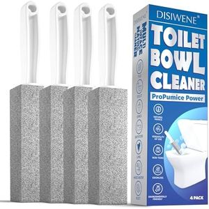 DISIWENE Pumice Cleaning Stone with Handle Toilet Bowl Cleaner Hard Water Ring Remover for Bath/Pool/Kitchen/Household Cleaning (4)