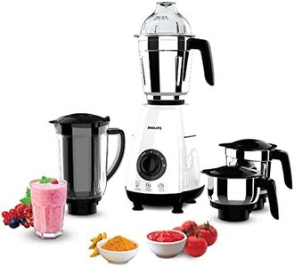Philips HL7703/00 1000 Watt Mixer Grinder Copper Motor, 4 Jar with 5 Year Warranty on Motor