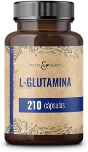 Cápsulas de L Glutamina - 210 cápsulas - 750 mg de L-Glutamina pura por dosis diaria - aminoácido - sin aditivos - probado en laboratorio de forma independiente - Vegano