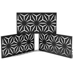 Veradek Outdoor Privacy Screen Series - Star Privacy Screen Panel (85% Privacy) | Made from Durable Weather-Resistant Plastic | Modern Décor for Patios, Privacy Walls, Fences