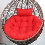 Soft Symphony Swing Chair Cushion for Hanging Basket Chair Swing with Polyester Cloth Cushion for Hanging Chair/Outdoor Egg Swing Chair/Garden Swing Jhula, Seat Padded Pillow (RED)