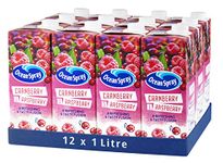 Ocean Spray Cranberry & Raspberry Juice Drink, 1L Carton (12-Pack)