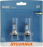 SYLVANIA - H7 Basic - Halogen Bulb for Headlight, Fog, Daytime Running Lights, and Cornering Applications (Contains 2 Bulbs)