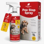 Pee Stop Spray Big Value 1L Urine Stop for Cat Dog Enzyme Urine Destroyer Repellent Stop Cats Dogs Repeat Marking Indoors Outdoors 100% Natural
