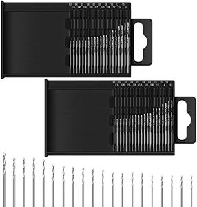 0.3-1.6 mm Micro Mini Drill Bit Set Tiny Drill Bits Small Shank Full-Ground HSS Twist Drill High Speed Steel Boards Tiny Drill Bits for Dill (40 Pieces)