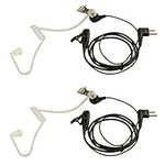 Jopto 2PCS Walkie Talkie Headset 2 Pin Covert Security Earpiece Air Acoustic PTT MIC Tube In-ear Headset M Head Compatible with Motorola Radio PTT CP040 GP300 XV1100 XU1100 CP88 Two Way Radio