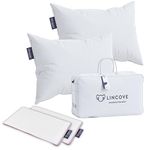 Lincove Recreation Sleeping Pillow – Filled with Imported Premium Goose Down – 600 Fill Power, 500 Thread Count Pillow Shell, King - Medium, 2 Pack