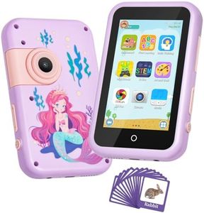 Kids Smart Phone Toy for Girls Boys 3 4 5 6 7 8 9 Years Old, 4" Touchscreen Toddler Learning Toys Phone with Dual Camera, Music Player, Puzzle Game, Pretend Play Cell Phone for Kids Birthday Gifts