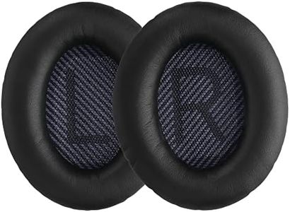 kwmobile Ear Pads Compatible with Bose Quietcomfort 35 35II 25 15 / QC35 QC35II QC25 QC15 Earpads - 2X Replacement for Headphones - Black