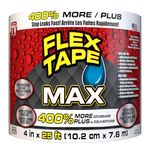 Flex Tape MAX, White, 4 in x 25 ft (10.2 cm x 7.6 m) - Rubberized Waterproof Tape; Patch, Seal Indoor & Outdoor; Instantly Stop Leaks; Great for Home, Plumbing, Outdoor, Marine, DIY, Automotive