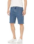 Wrangler Authentics Men's Comfort Flex Waistband Short Denim, Light Stonewash, 34