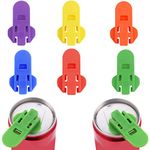 Manual Easy Can Opener [6 Pack], Colored Soda Beer Can Opener Beverage Can Cover Protector, Can Top Ring Opener Tool Drink Shield for Pop, Beer, Coke or Soda