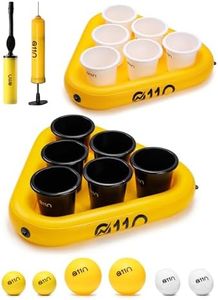 A11N Sports Bucket Toss Game Set – Outdoor Yard Pong Style Game with 12 Buckets & 6 Balls, Fun Lawn Game for Beach, Camping, Tailgating, Backyard, Family & Adult Parties