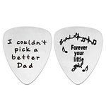 2pcs Guitar Pick Papa Fathers Day Gift From Daughter Stainless Steel - I Couldn't Pick a Better Dad