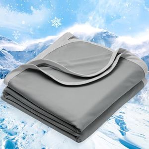 PHF Double Cooling Blanket for Hot Sleepers Queen Size, Arc-Chill Q-Max>0.5 with Double Cooling, Summer Blanket Absorbs Heat to Keep Cool All Night for Night Sweats (Charcoal Grey, 90''x90'')