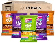 TGB Variety Nut Bites, Keto Snacks, No Added Sugar, Gluten Free, Healthy Low Carb To Go, 0.85oz Bag (Pack of 18)