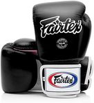 Fairtex Muay Thai Style Training Sparring Gloves, unisex-adult, Black/white/pink, 14 oz