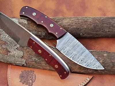 GLADIUS CRAFTS | Viking Heritage Skinner Knife – Expertly Crafted with Damascus steel for Precision Hunting and Field Dressing: Embrace the Timeless Elegance of Craftsmanship with this Razor-Sharp