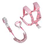 VReder Baby Reins Walking Harness, 2in1 Toddler Anti Lost Safety Leash Wrist Reins for Boys and Girls (Whale Pink 1.5m)